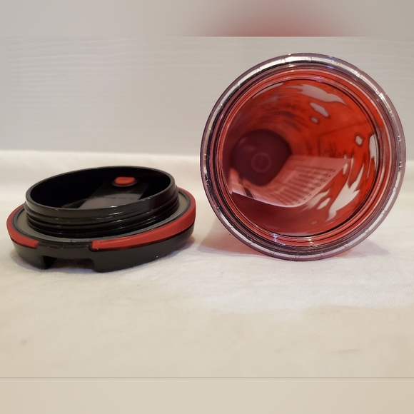 2008 Starbucks Plastic Christmas Red Doves Travel Tumbler To Go Mug 12oz NWT - Picture 4 of 5